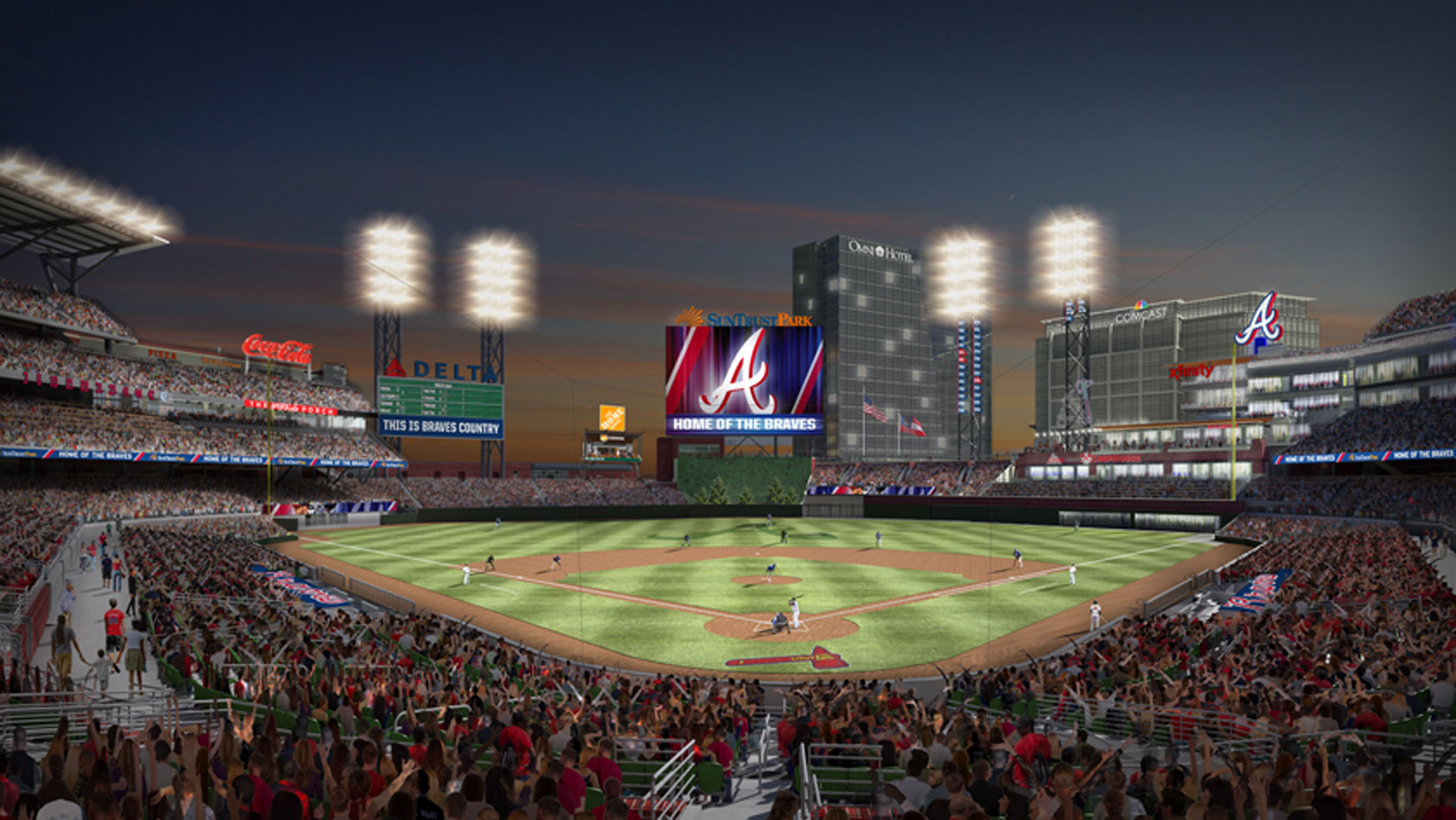 Atlanta Braves 3D StadiumViews Picture Frame SunTrust Park