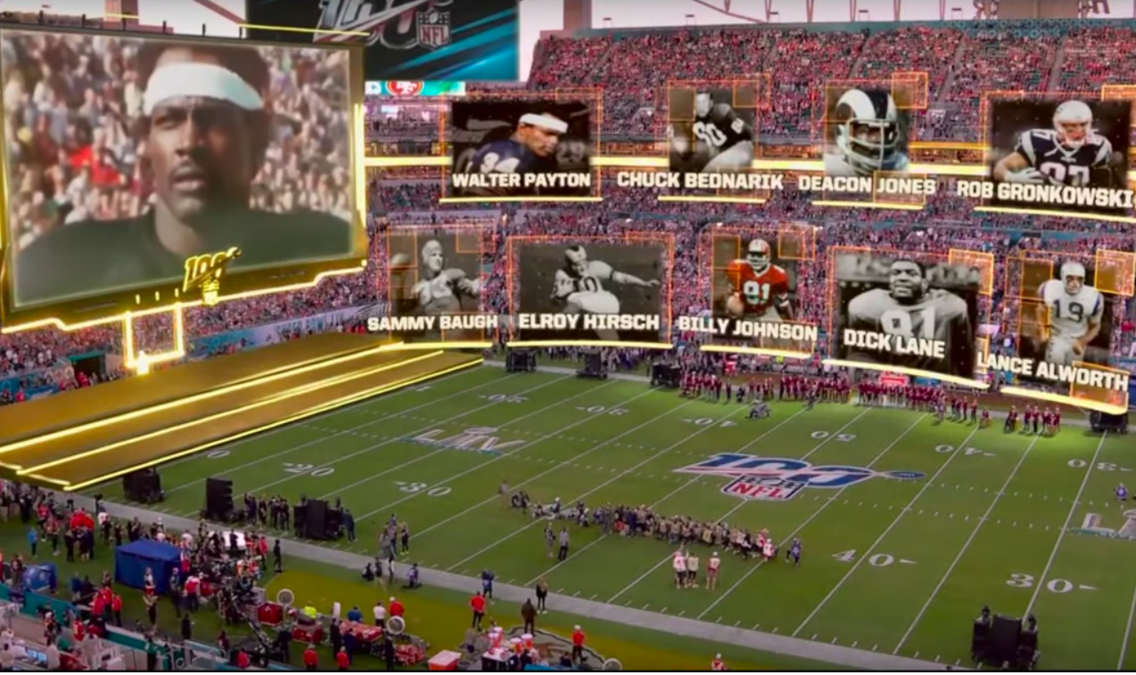 Super Bowl LIV: Inside the Revolutionary 'NFL 100 All-Time Team'  Mixed-Reality Pregame Presentation