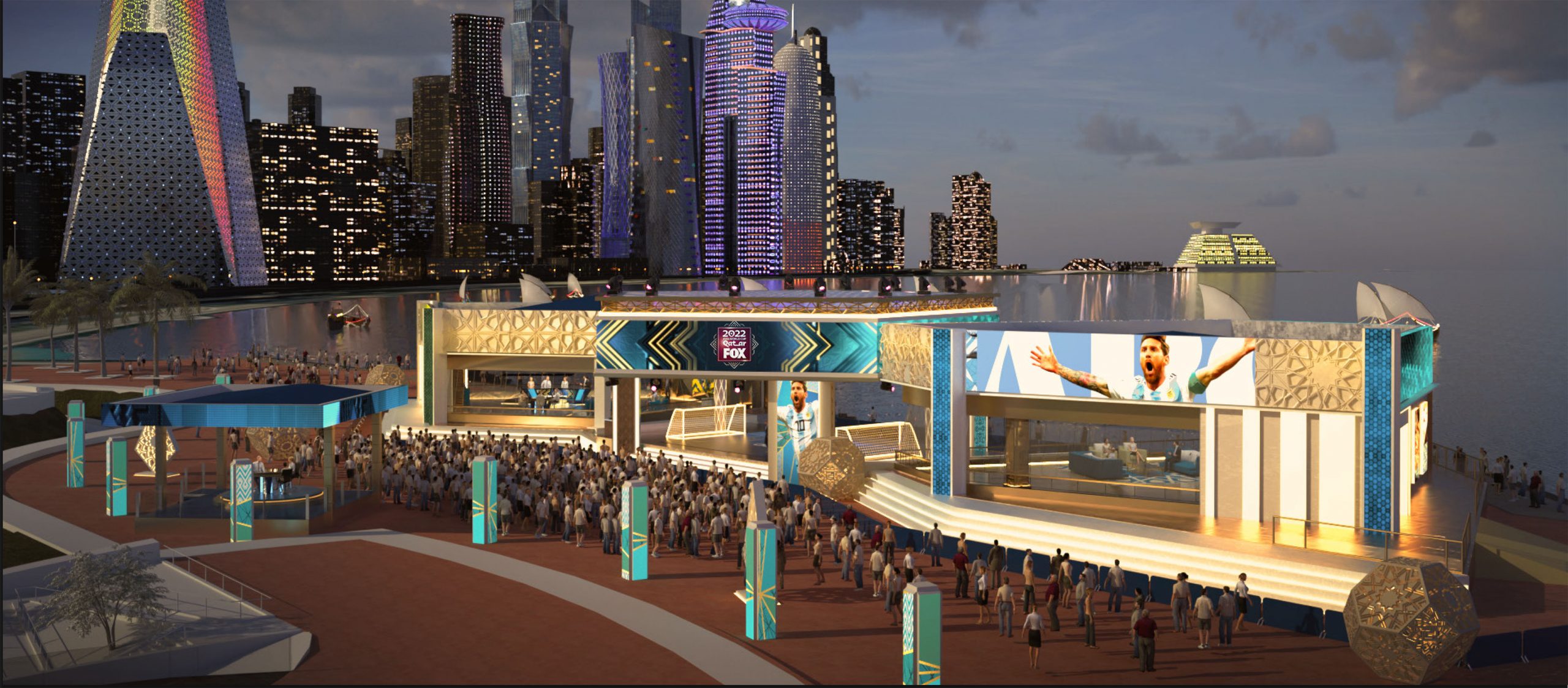 FIFA World Cup 2022 Fox Sports Unveils Plans for StateoftheArt Waterfront Set in Doha