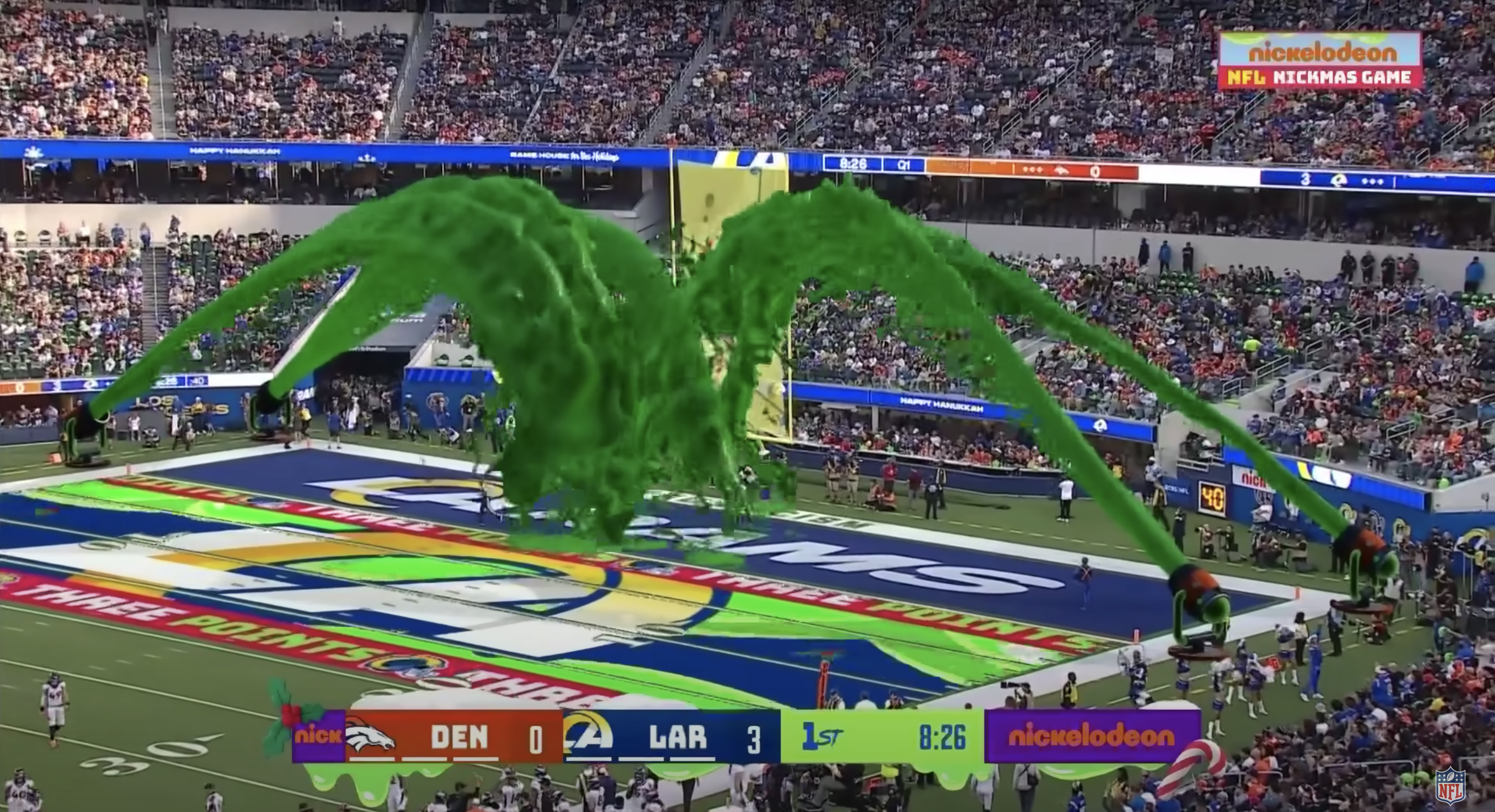 Nickelodeon's Super Bowl broadcast: an ingenious, wildly chaotic splash, Super Bowl