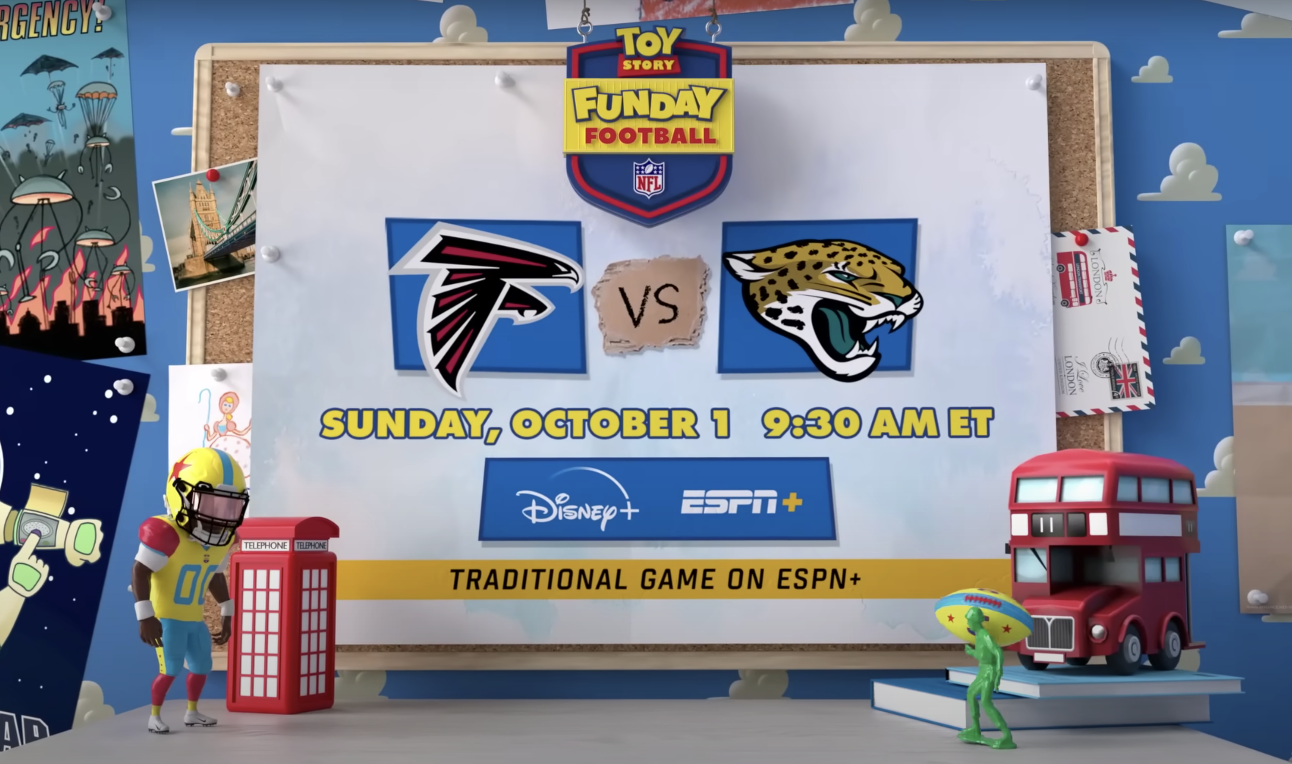 Toy Story Hits the Gridiron ESPN, Disney, and NFL To Collaborate on Fully-Animated Alternate Broadcast of NFL Game Set in Andys Room